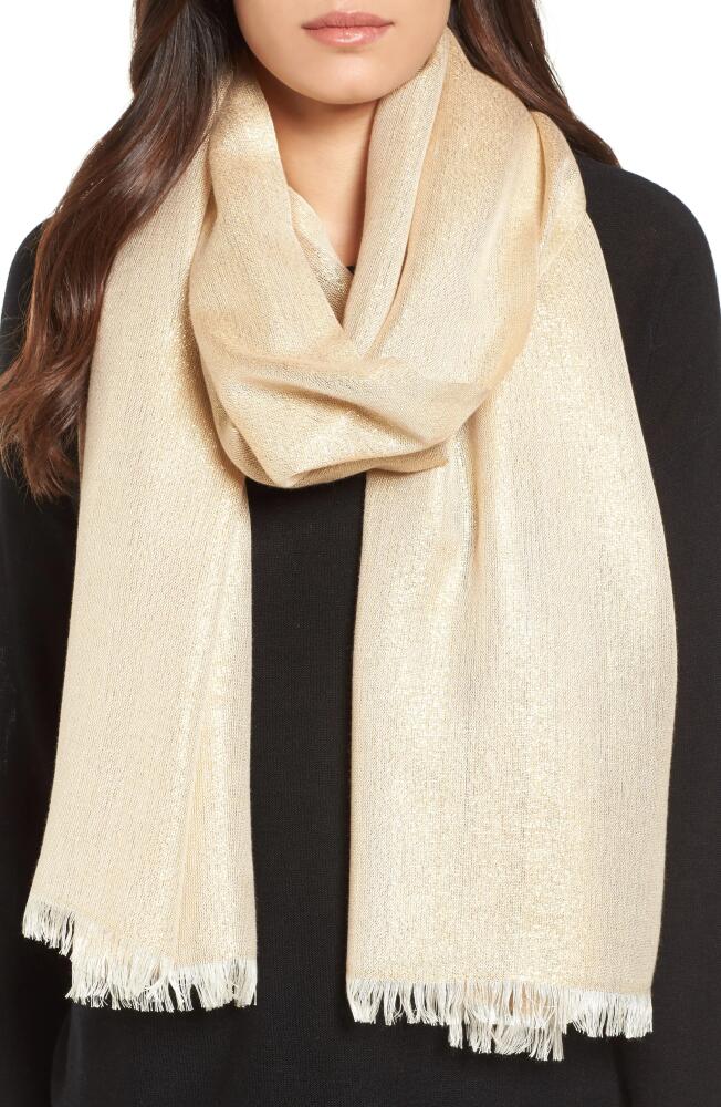 Nordstrom Metallic Lightweight Wrap in Gold Cover