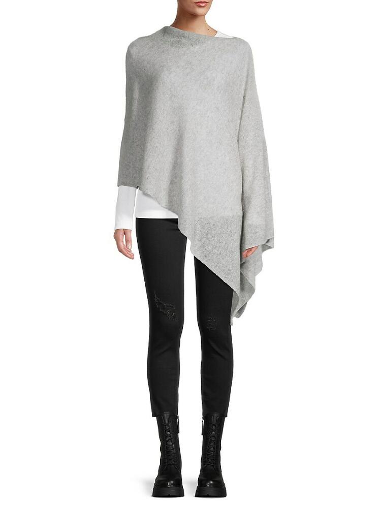 Portolano Women's Cowlneck Cashmere Poncho - Grey Cover