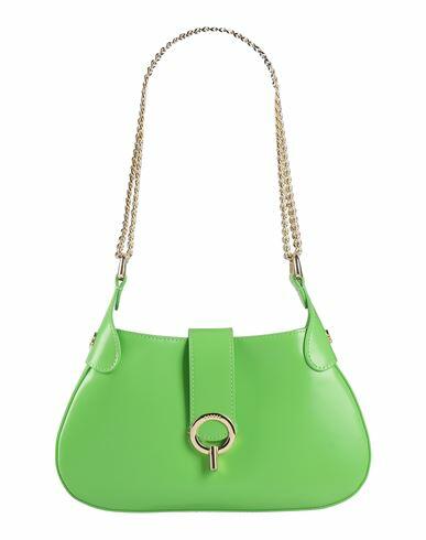 Sandro Woman Shoulder bag Light green Cowhide Cover