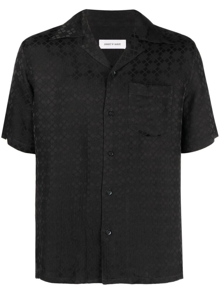 Ernest W. Baker jacquard-pattern short-sleeve shirt - Black Cover