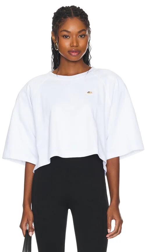 FIORUCCI Cropped Padded T-shirt in White Cover