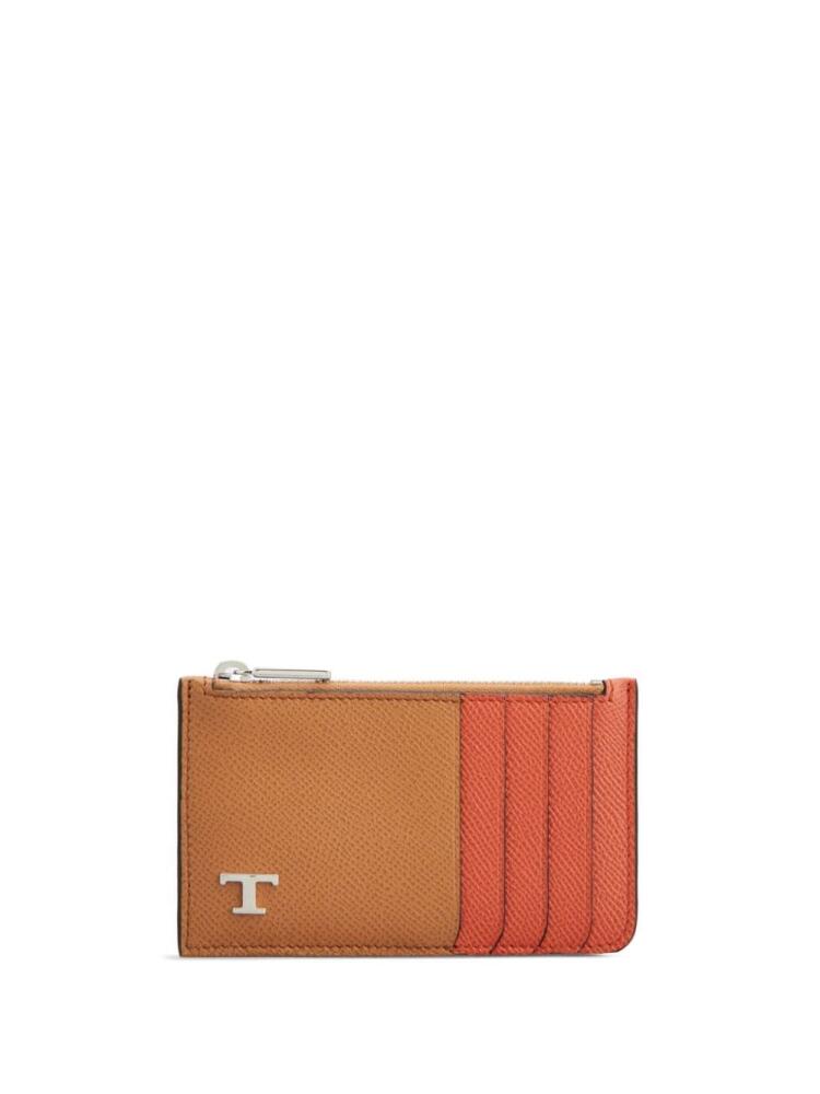 Tod's logo-plaque leather wallet - Brown Cover