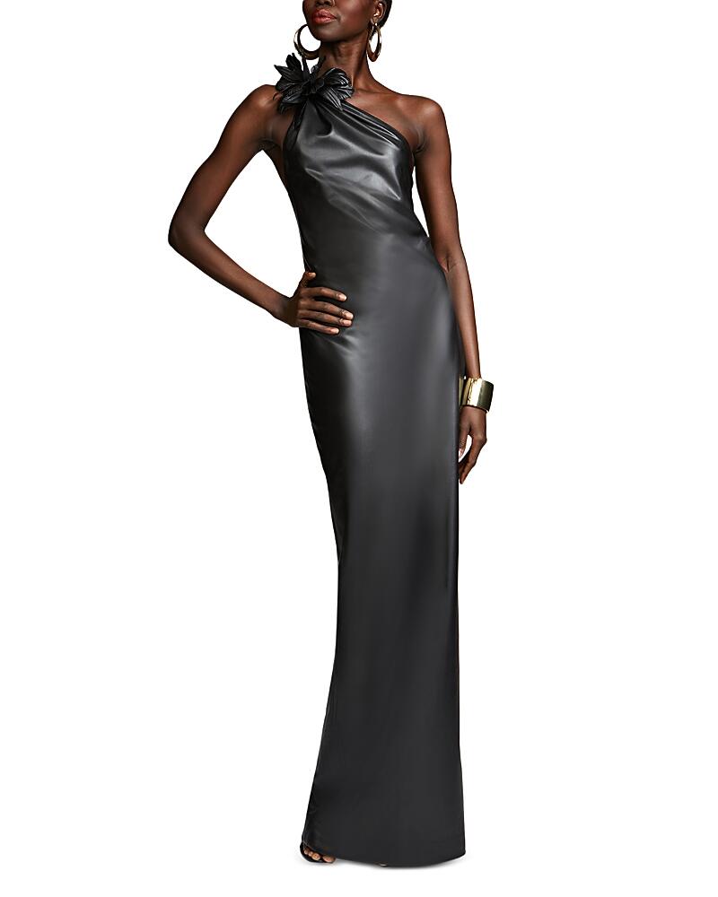 Halston Rhia Faux Leather Gown Cover