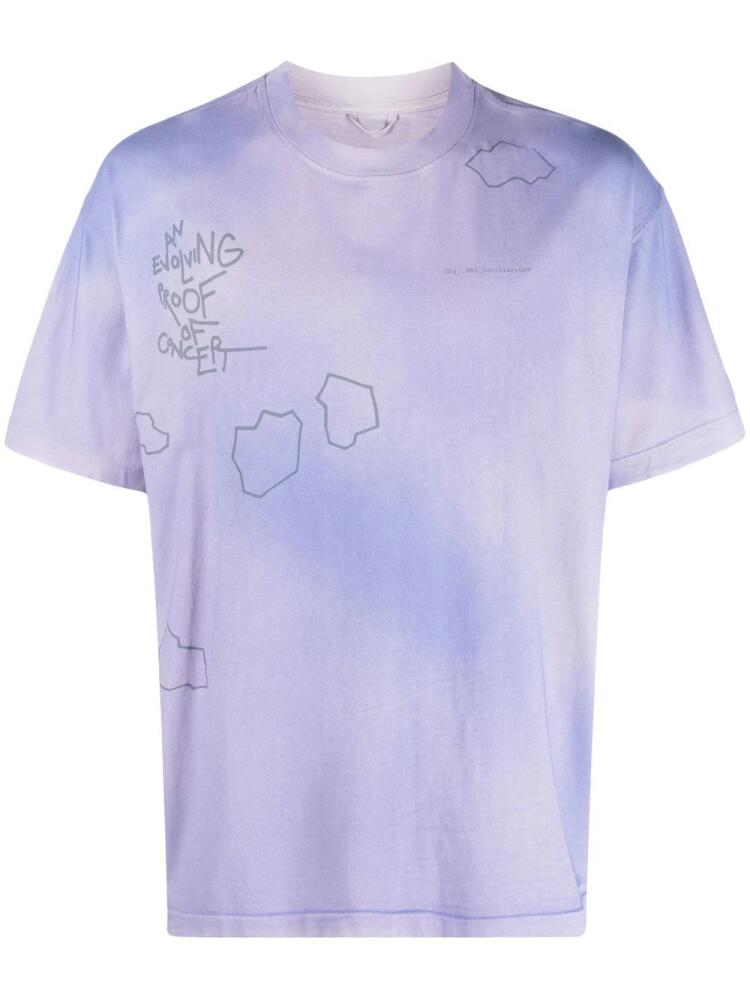 OBJECTS IV LIFE graphic-print faded T-shirt - Purple Cover