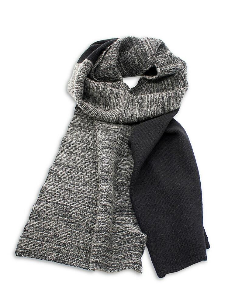 Portolano Men's Color Block Cashmere Scarf - Navy Cover