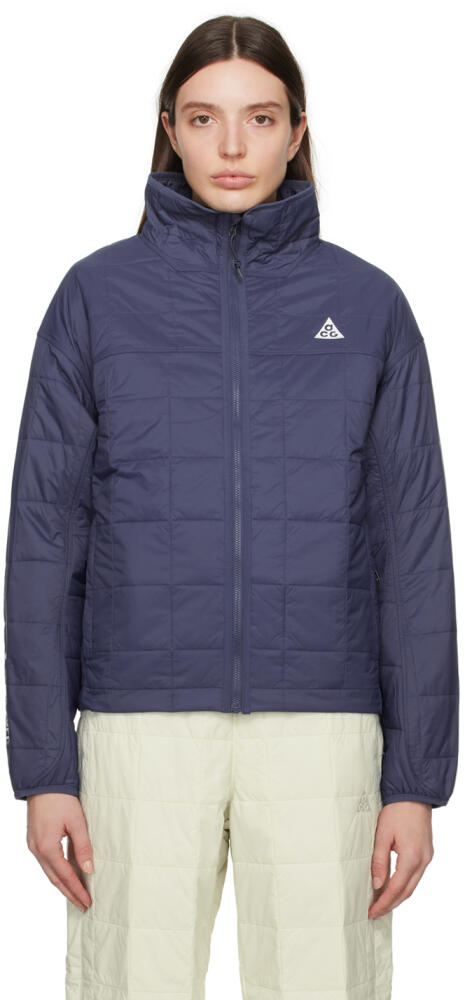 Nike Blue Quilted Jacket Cover