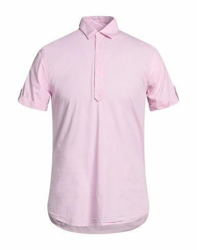 Daniele Alessandrini Homme Man Shirt Pink Cotton, Elastane Cover