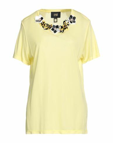 Cavalli Class Woman T-shirt Yellow Viscose Cover