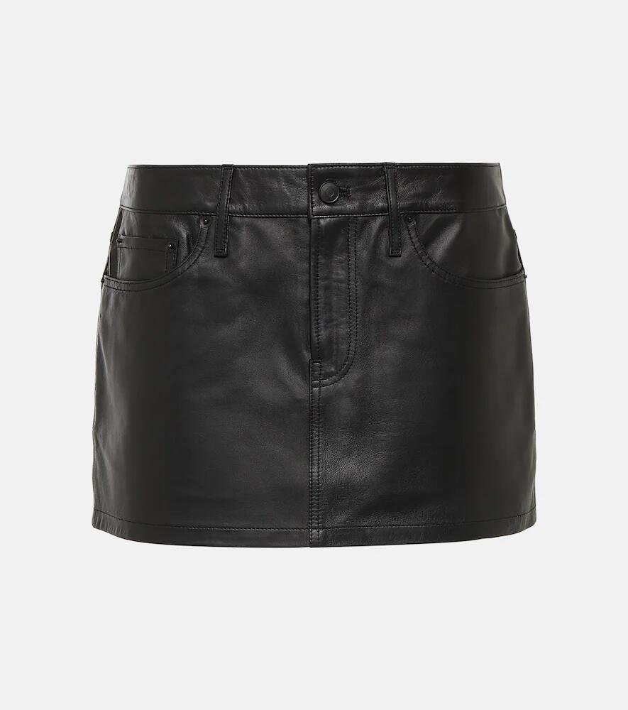 Wardrobe. NYC Micro leather miniskirt Cover