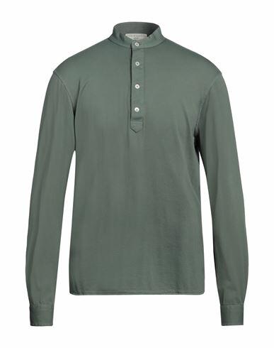 Filippo De Laurentiis Man Shirt Military green Cotton Cover