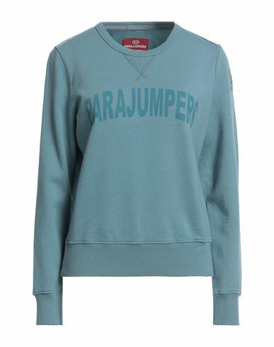 Parajumpers Woman Sweatshirt Pastel blue Cotton Cover