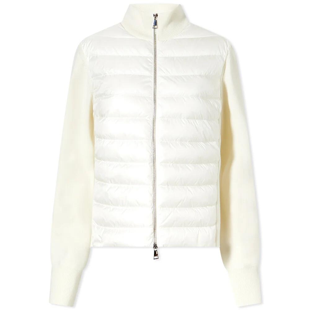 Moncler Women's Padded High Neck Cardigan in White Cover