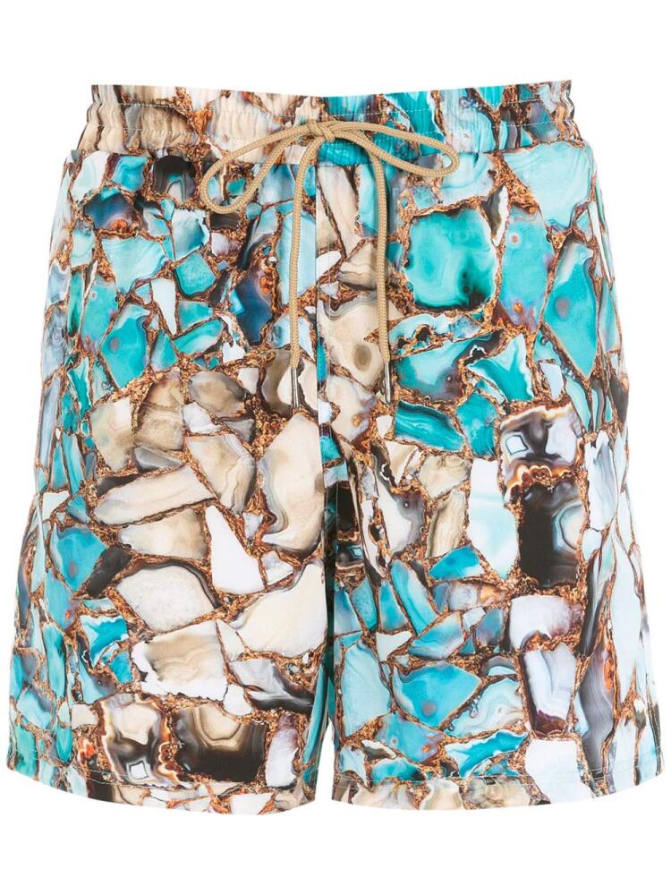 Lygia & Nanny Gil gemstone-print swimming shorts - Blue Cover