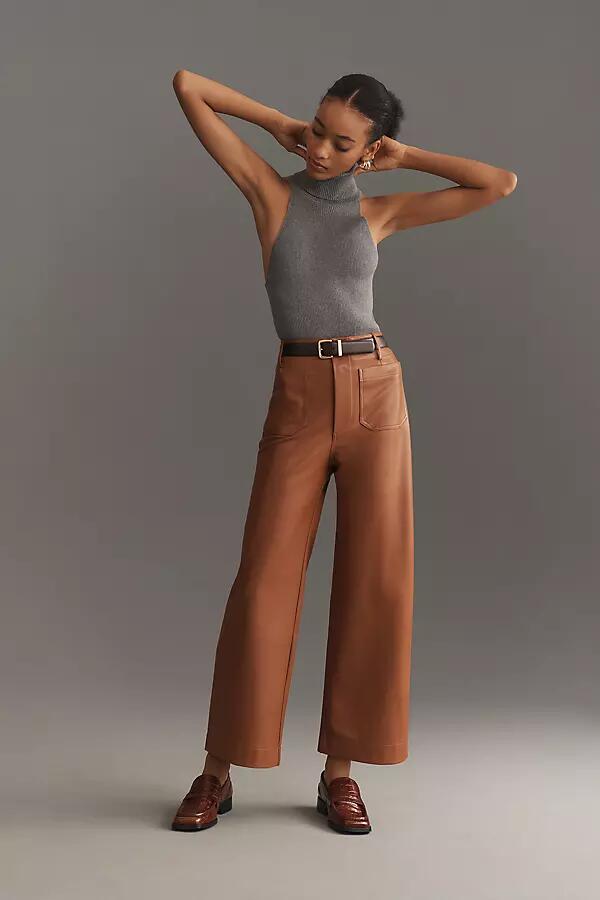 The Colette Cropped Wide-Leg Pants by Maeve: Faux Leather Edition Cover