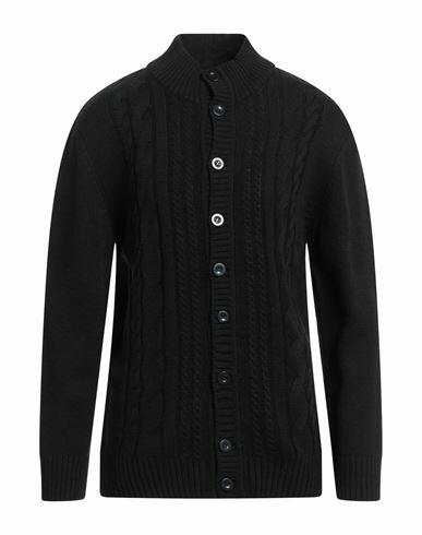 Siviglia Man Cardigan Black Wool, Acrylic Cover