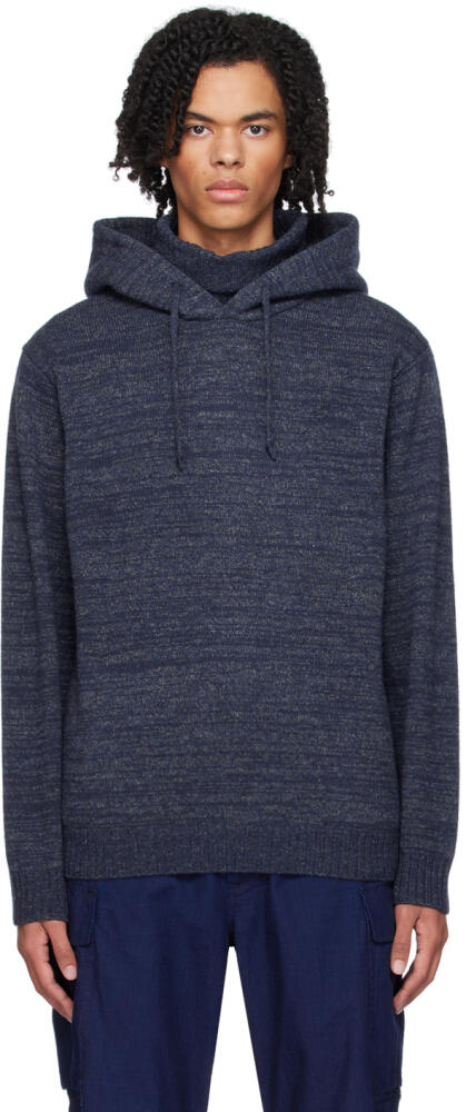 BEAMS PLUS Navy Layered Hoodie Cover