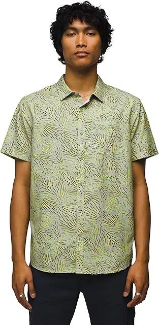 Prana Lost Sol Printed Short Sleeve Shirt Standard Fit (Juniper Green Fronds) Men's Clothing Cover