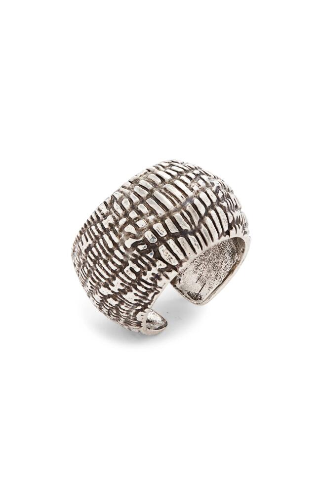 Gas Bijoux Wild Hand Engraved Snakeskin Ring in Silver Cover