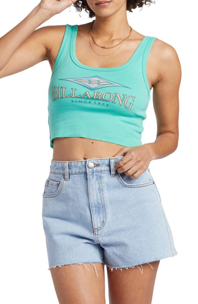 Billabong Search for Stoke Crop Graphic Tank in Bright Lagoon Cover