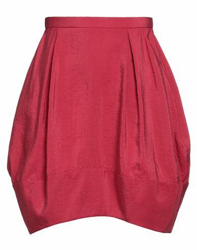 Giorgio Armani Woman Mini skirt Garnet Silk, Polyamide Cover