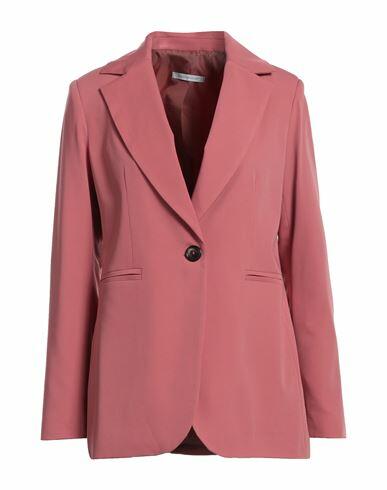 Biancoghiaccio Woman Blazer Pastel pink Polyester, Viscose, Elastane Cover