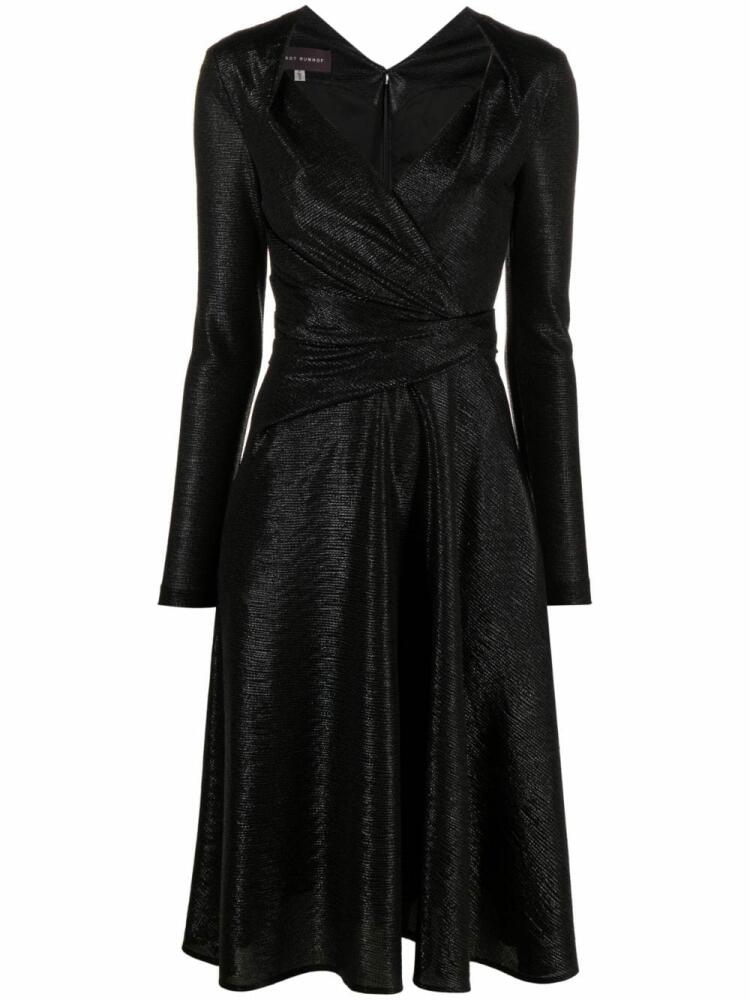 Talbot Runhof metallic-voile midi dress - Black Cover