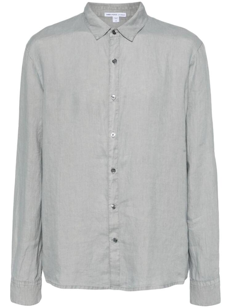 James Perse long-sleeve linen shirt - Blue Cover