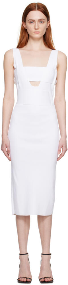 BOYAROVSKAYA White Naif Midi Dress Cover