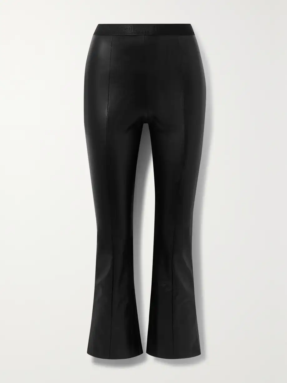 Wolford - Jenna Vegan Leather Flared Pants - Black Cover