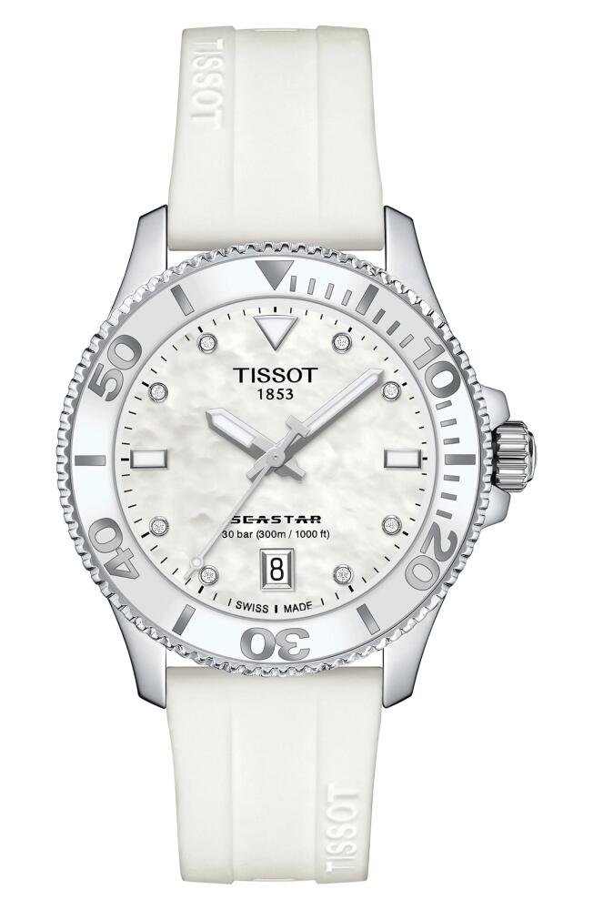 Tissot Seastar 1000 Silicone Watch, 36mm in White Cover