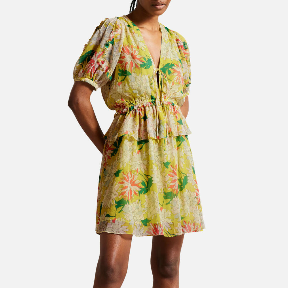 Ted Baker Isbella Floral-Print Crepon Mini Dress Cover