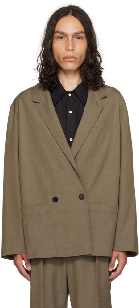 LEMAIRE Beige Double-Breasted Blazer Cover