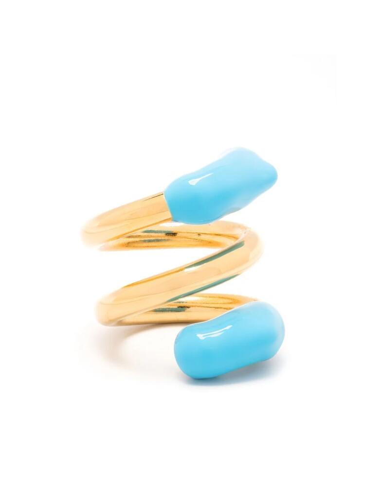 Sunnei colour-block wrap ring - Gold Cover