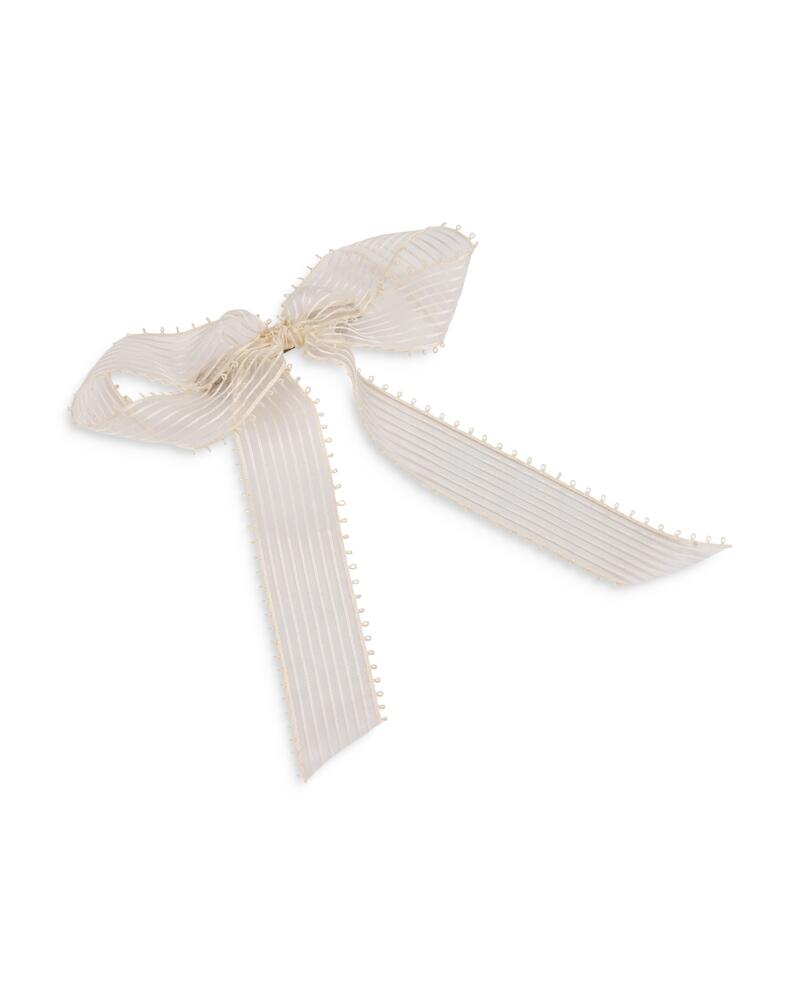 Lelet Ny Eloise Sheer Striped Bow Barrette Cover