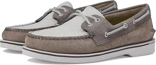 Sperry Authentic Original Double Sole Cross Lace (Grey) Men's Shoes Cover