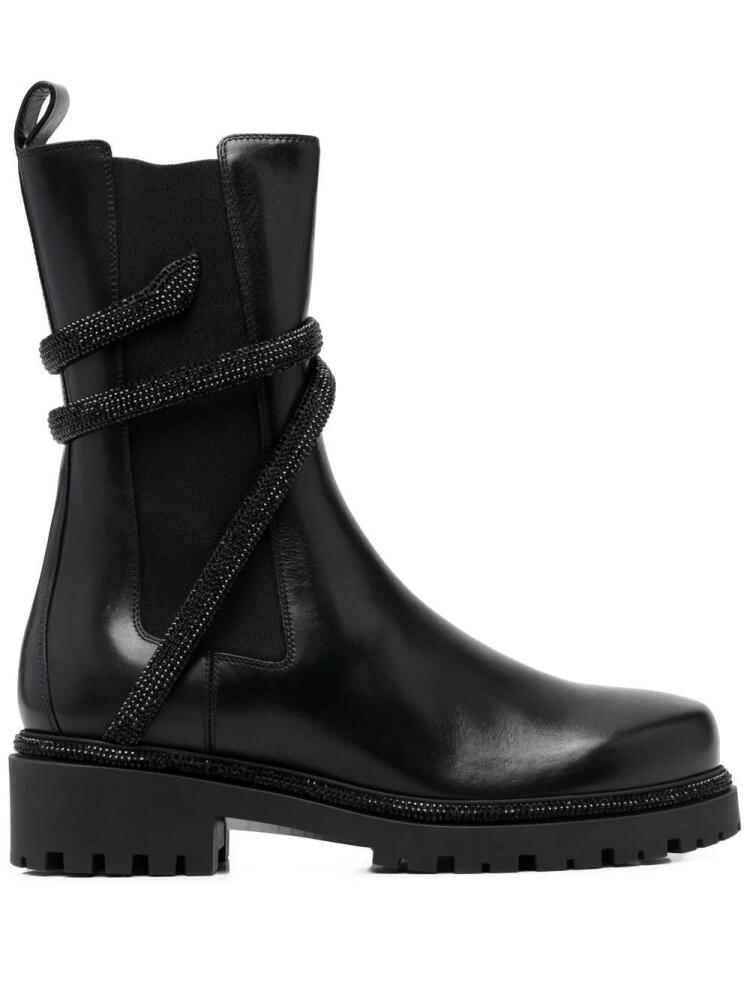 René Caovilla wrap-around leather boots - Black Cover