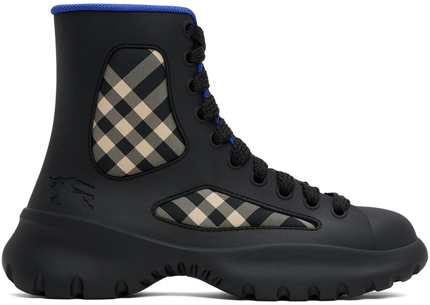 Burberry Black Rubber Boulder Boots Cover