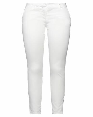 Kontatto Woman Pants Off white Cotton, Elastane Cover