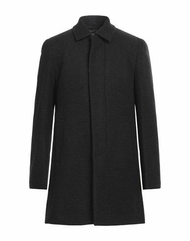 French Connection Man Coat Black Polyester, Wool Cover