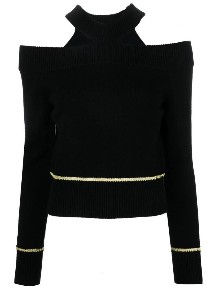 Alexander McQueen cut-out panelled jumper - Black Cover