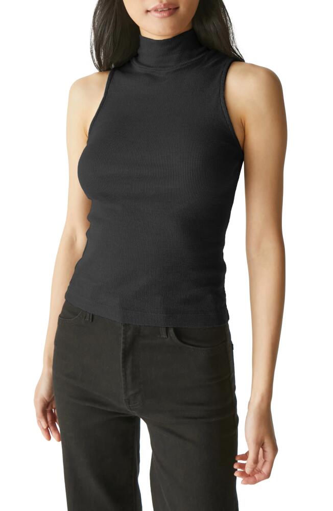 Michael Stars Lino Mock Neck Tank in Black Cover