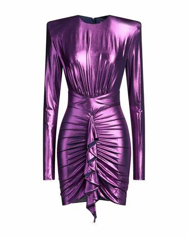 Alexandre Vauthier Woman Mini dress Purple Viscose, Elastane Cover