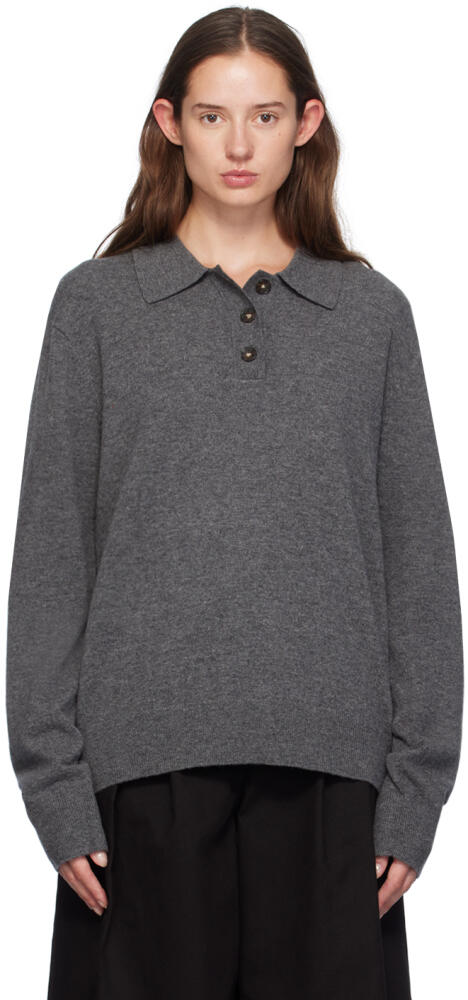 The Garment Gray Como Long Sleeve Polo Cover