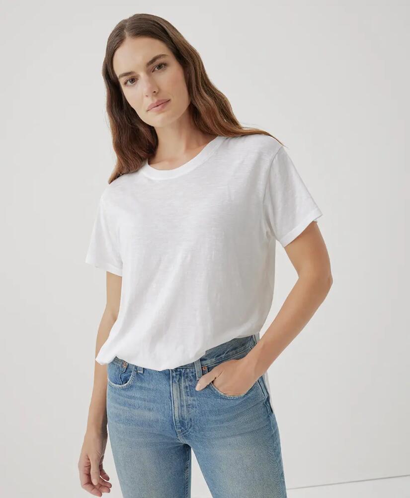 Pact Organic Featherweight Slub Oversized Tee in White Cover