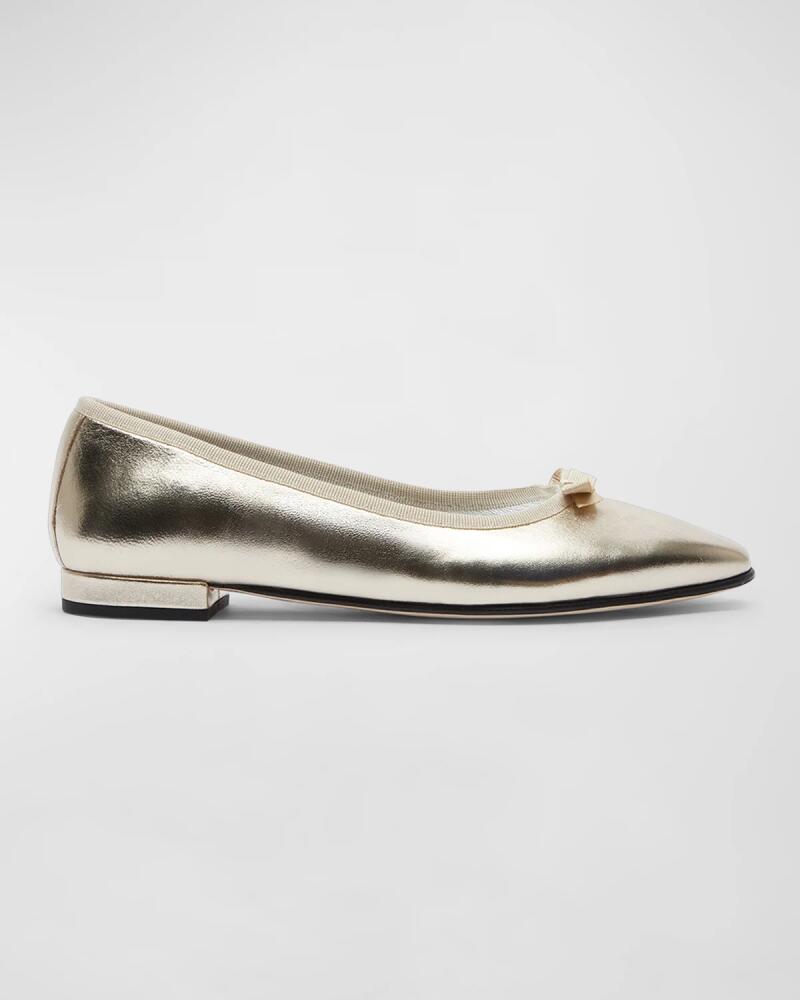 CAREL Metallic Bow Square-Toe Ballerina Flats Cover