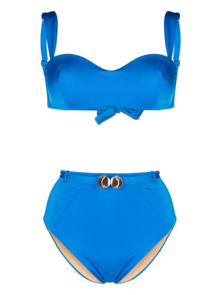 Noire Swimwear Seashell bandeau bikini set - Blue Cover