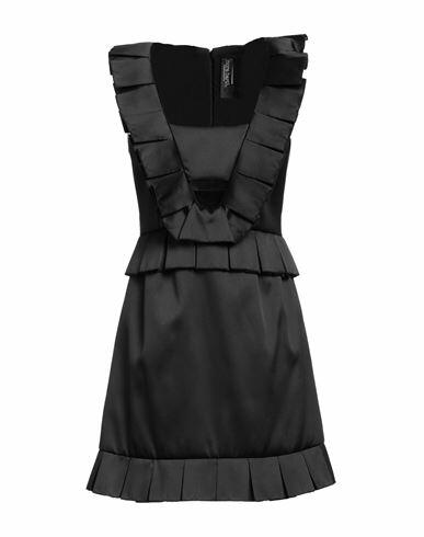 Nora Barth Woman Mini dress Black Polyester, Silk Cover