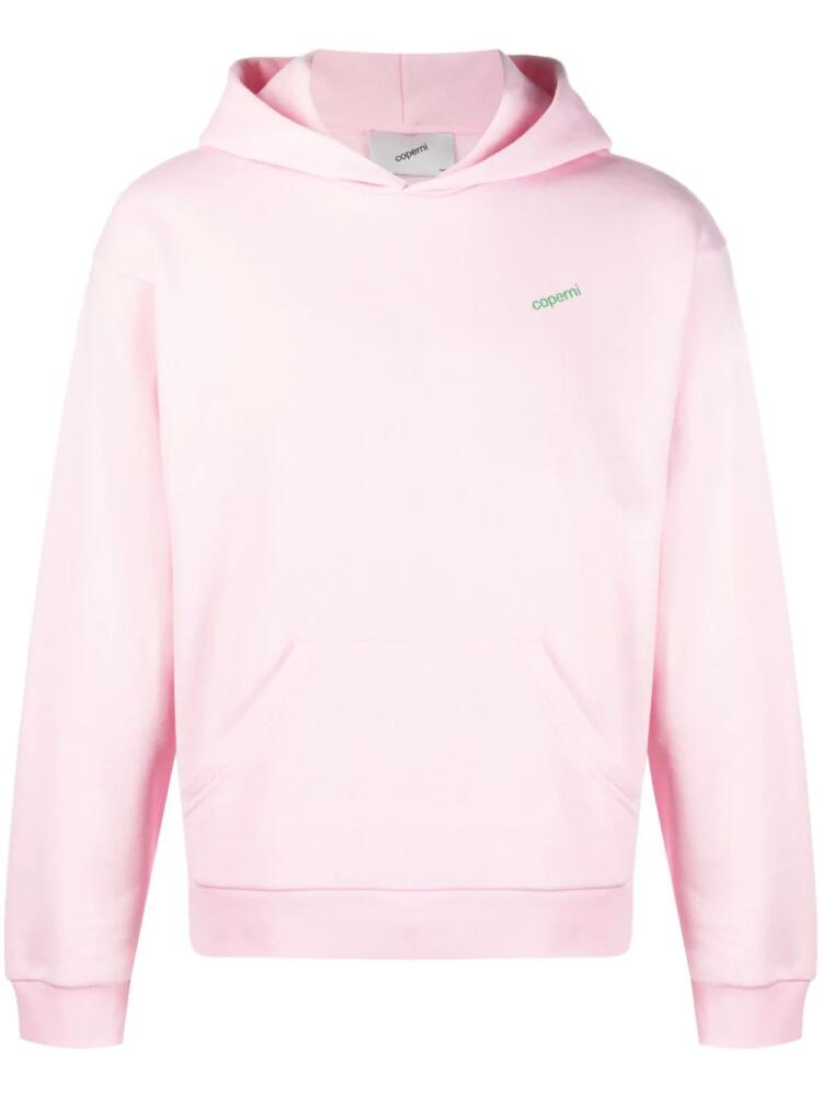 Coperni logo-print jersey hoodie - Pink Cover