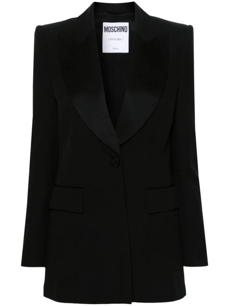 Moschino single-breasted cady blazer - Black Cover