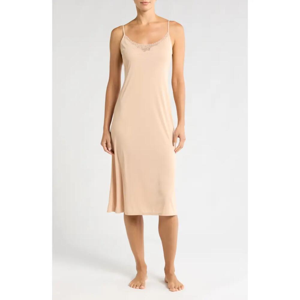 Natori Body Doubles Lace Trim Nightgown in Café Cover